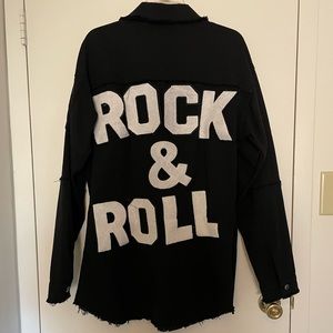 Oversized Black Denim Jacket